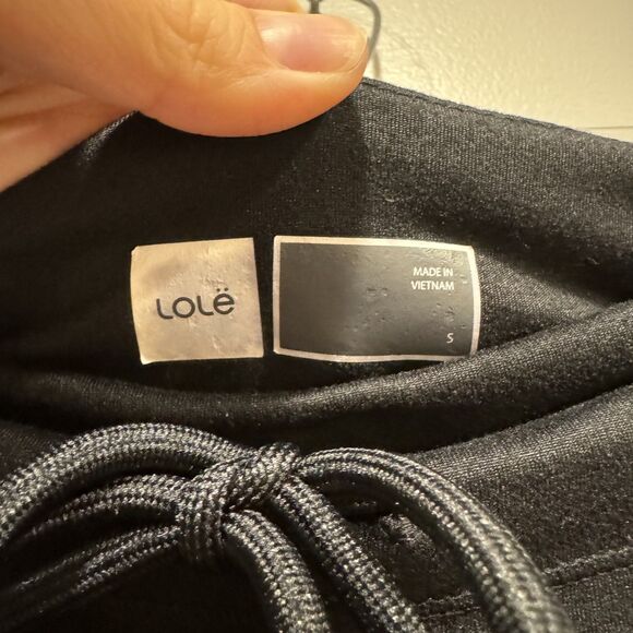 Lole Jogger Stretch High-Rise Pants Black Casual Drawstring Waist Women sz Small - Picture 3 of 10
